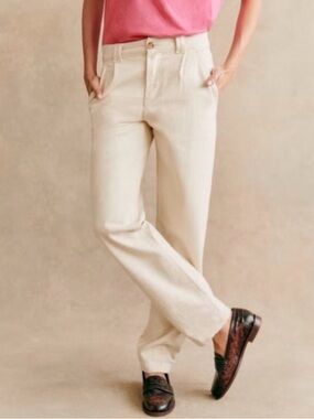 Sezane Jeans women’s 99% organic cotton manu low-rise straight legs size US 14